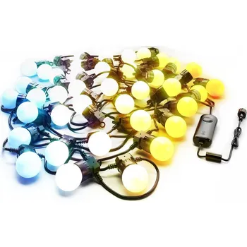 Vánoční světelný řetěz Twinkly Festoon TWF040GOP-BEU 40 LED studená/teplá bílá