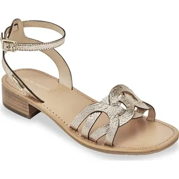 Dámské sandále Kožené zlaté sandály na podpatku Hireen Les Tropéziennes par M Belarbi® zlatá 38