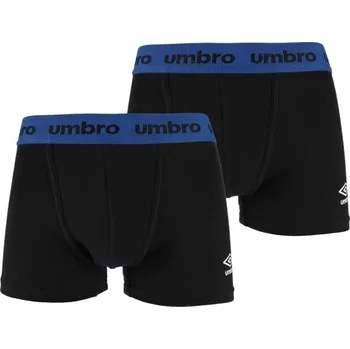 Pánské boxerky Umbro BOXER SHORT 2 PACK S Černá, Modrá, Bílá