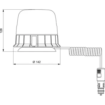 Autoelektronika Maják 10/30V průměr 142mm LED Vignal VALD14489