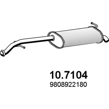 Zadní díl výfuku Zadní tlumič výfuku ASSO 10.7104