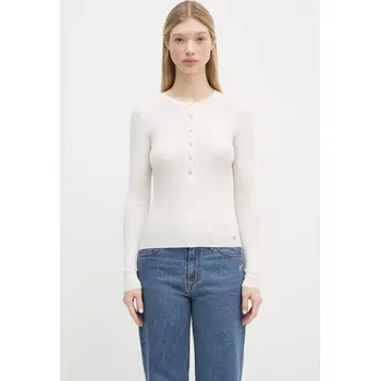 Pánské tričko Vlněné tričko s dlouhým rukávem Anine Bing Katrin Long Sleeve Sweater béžová barva, A.09.10875, L, 01X