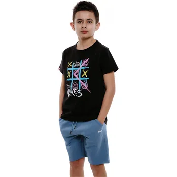 Chlapecké tričko s krátkým rukávem AUTHORITY-T-TAKTOE B Černá 140/146