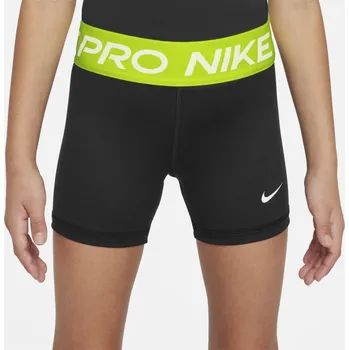 Nike Pro Shorts Junior Girls Black Volt 11-12 let