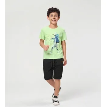 Chlapecké kraťasy CHLAPECKÉ KRAŤASY ČERNÁ B14656 VELIKOSTI 134-164 Velikost: 134, Barva: Černo/žlutá