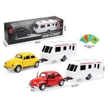 Auto metalowe z przyczepą MIX