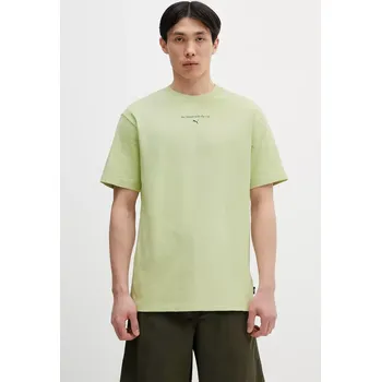 Pánské oblečení Bavlněné tričko Puma GRAPHICS The Puma Cat Tee, L, zelená, 70X