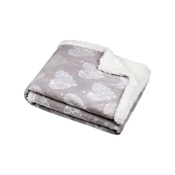 Mikrovláknový pléd ADELAIDE šedá 130x160 cm France