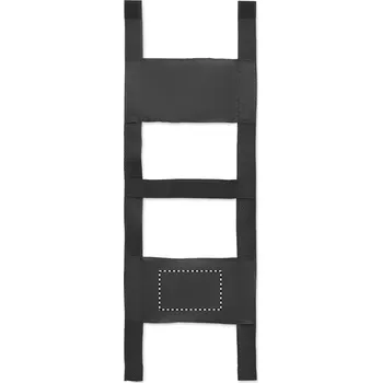 RPET fleecová deka 5 BLACK STRAP, 50x80mm Sítotiskový transfer, 4 barvy