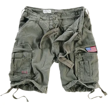 Pánské kalhoty Kalhoty krátké Airborne Vintage Shorts Patch olivové M
