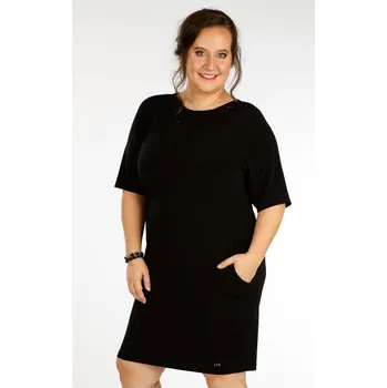 Dámské šaty Dámské volné šaty pro plnoštíhlé LITEX černé XXXL