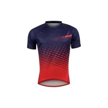 Cyklistické oblečení Force dres MTB Angle krátký rukáv modro-červená , vel. S