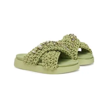 Dámské pantofle Nazouváky Inuikii Woven Stones 70104-106 Zelená 36