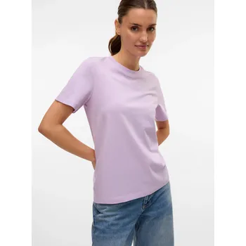 Dámské tričko Vero Moda dámské basic triko Paulina fialové Velikost: XL