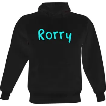Pánská mikina Pánská mikina s kapucí s potiskem RORRY - černá pánské