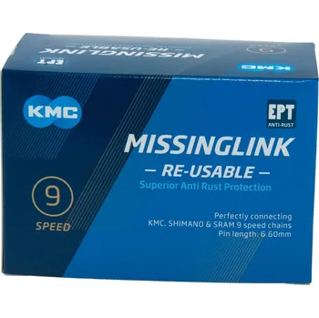 Řetěz na kolo KMC SPOJKA ŘETĚZU 9 KOLO EPT STŘÍBRNÁ 40KS SADA