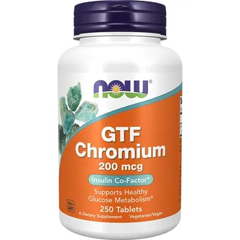 Now Foods GTF Chrom - chelát chromu bez kvasnic (250 Tableta)