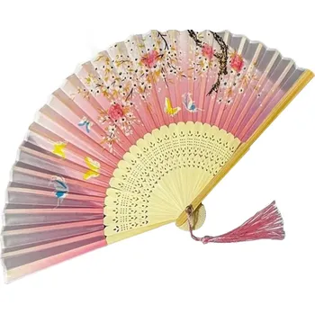 Karnevalový doplněk Vějíř V8007, Barva světle růžová