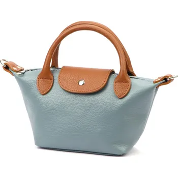 Kožená kabelka světle modrá Luka KZ2257601