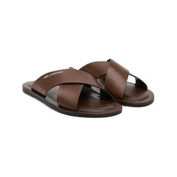 Dámské pantofle Nazouváky KARL LAGERFELD Kastor III KL70214 Hnědá 40