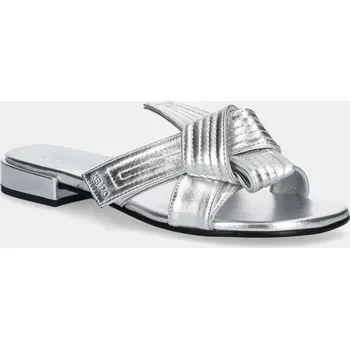 Dámská obuv Kožené pantofle Kenzo Mule, 41, stříbrná, SLV