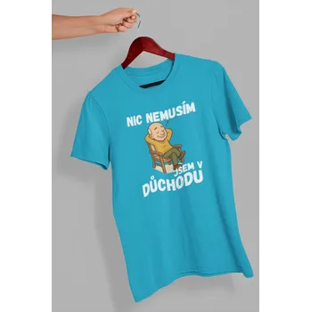 Pánské tričko MMO Pánské tričko Důchodce Tyrkysová S