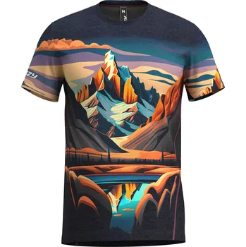 Pánské tričko Crazy tričko Legend - pánské - motiv plakátu s horami Velikost: L