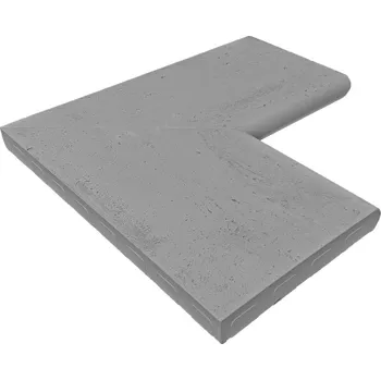 Venkovní dlažba Lem bazénový vnitřní roh Presbeton VERTO reliéfní šedá 600×600×45 mm