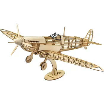 RC model letadla DW Hobby 3D Puzzles Spiitfire Fighter - dřevěný model