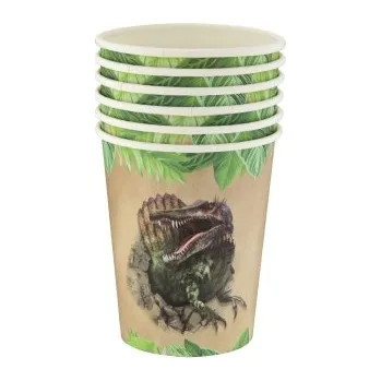 Party nádobí Kelímky papírové - dino 6ks