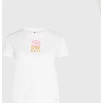 Dámské Tričko s krátkým rukávem O'NEILL WOW T-SHIRT 1850214-17523 – Bílá L
