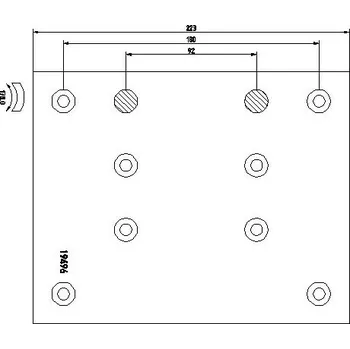 Brzdová čelist Sada brzdoveho oblozeni, bubnova brzda TEXTAR 19496/18,3TEX