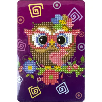 kreativní sada Diamantová mozaika se stojanem Centrum Sova 10x15 cm