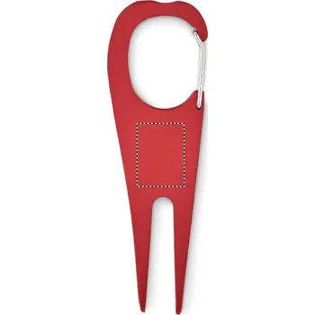 Golfové rukavice Golfové hliníkové vypichovátko 100 DIVOT TOOL, 20x15mm Tamponový tisk, 1 barva