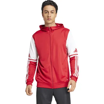 Pánská mikina Mikina s kapucí Adidas SQUADRA 25 Hoody červeno bílá Velikost: S