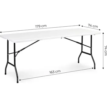 Zahradní stůl Cateringový stůl do zahrady rozkládací 180 cm