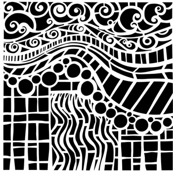 Výtvarná sada The Crafter´s Workshop Šablona TCW 6"x6" (15,2x15,2 cm) - Bubble Swirl