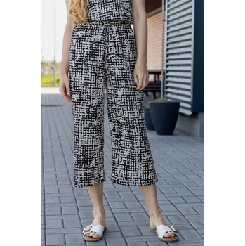 Dámské kalhoty Broadway dámské kalhoty černé graphic Velikost: XL