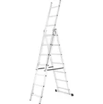 Hliníkový žebřík 3x7 příček 4,25 m třídílný HIGHER 6307