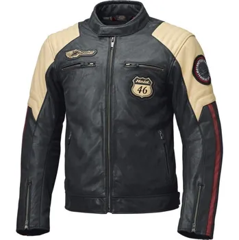 Moto oblečení Held Held BAKER 2 kožená retro bunda modrá/krémová vel.54 54