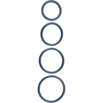 Sportsheets Navy Rubber O Ring Black 4 Pack