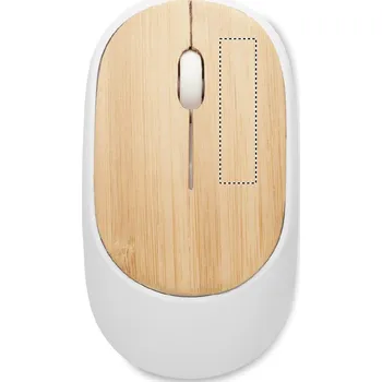 Myš Bezdrátová myš v bambus.krytu 5 RIGHT BUTTON, 40x10mm Laserové gravírování, 1 barva