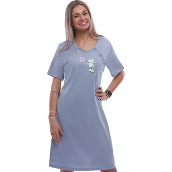 Dámská noční košile Šedá nádherná dámská košilka s ovečkou 1C3916 šedá xl