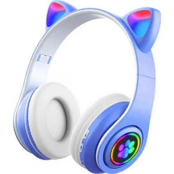 Sluchátka Bezdrátová sluchátka pro děti Cat Ears-Modrá