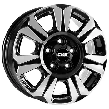 Alu kolo Alu kola CMS C31, 16x6.5 6x120 ET50, černá lesklá + leštění (zátěžová) vhodné pro Ford Tourneo Custom II (od 2024), Ford Transit Custom II (od 2024)