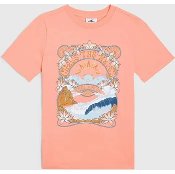 Dívčí tričko Dětské Tričko s krátkým rukávem O'NEILL O'NEILL FRONT GRAPHIC T-SHIRT 3850089-14034 – Růžová 176