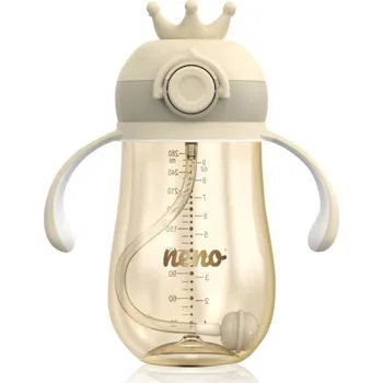 NENO Mio 2 12m+ tréninkový hrnek s brčkem Cream 280 ml