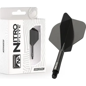 Šipka Red Dragon Nitro Flite černé, standardní letky a střední násadky