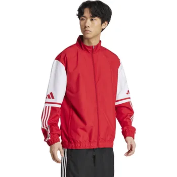 Pánská mikina Vycházková bunda Adidas Squadra 25 Presentation červeno bílá Velikost: XL