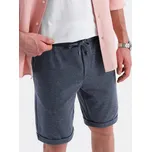 Ombre Clothing Pánské plátěné kraťasy Atini navy M V1 OM-SRCS-0177